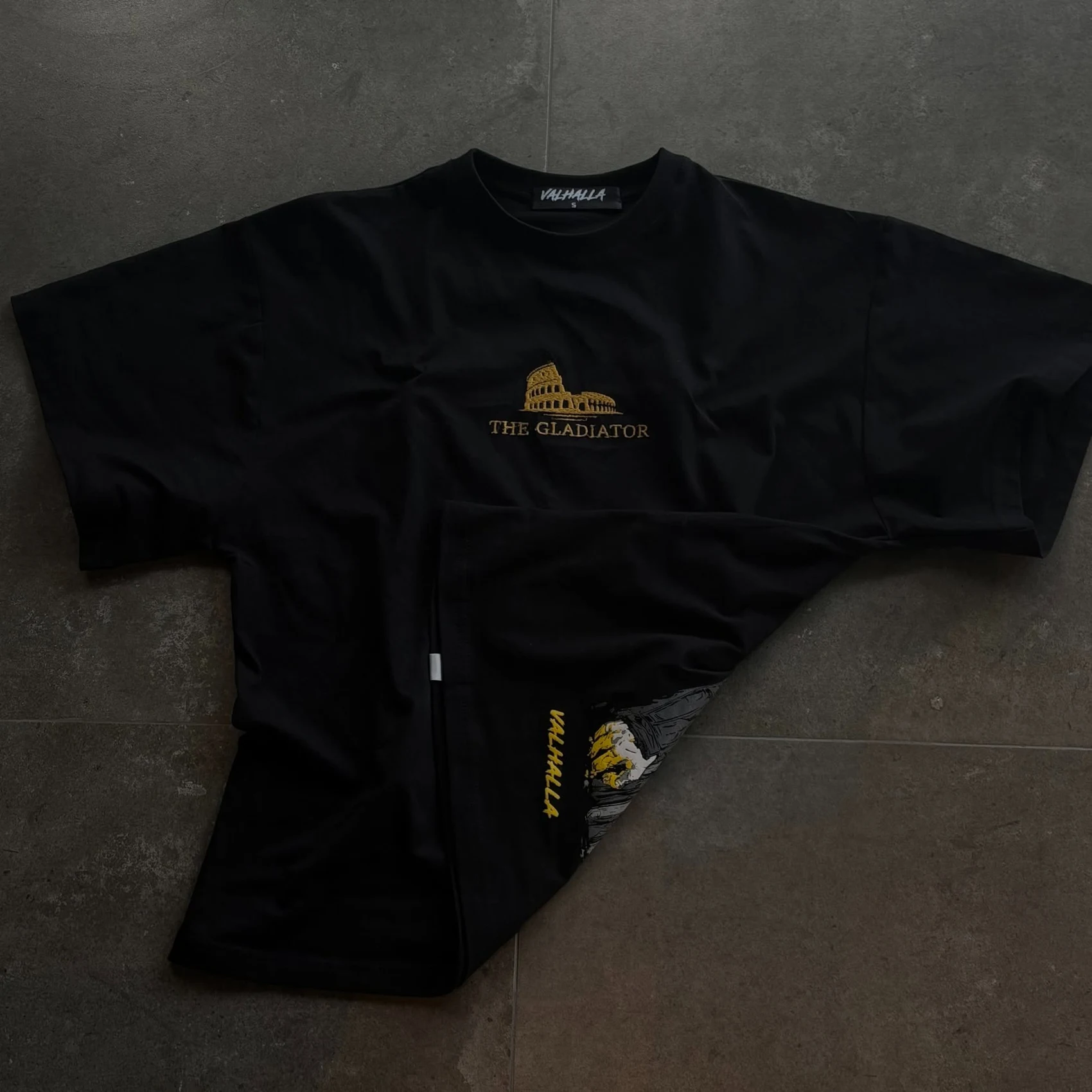 Raised Colosseum embroidery and the oversized silhouette